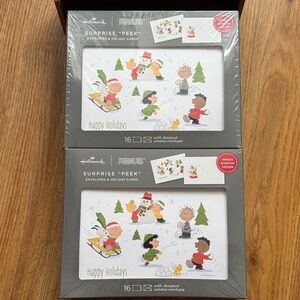 Hallmark Peanuts Surprise Peek Holiday Cards